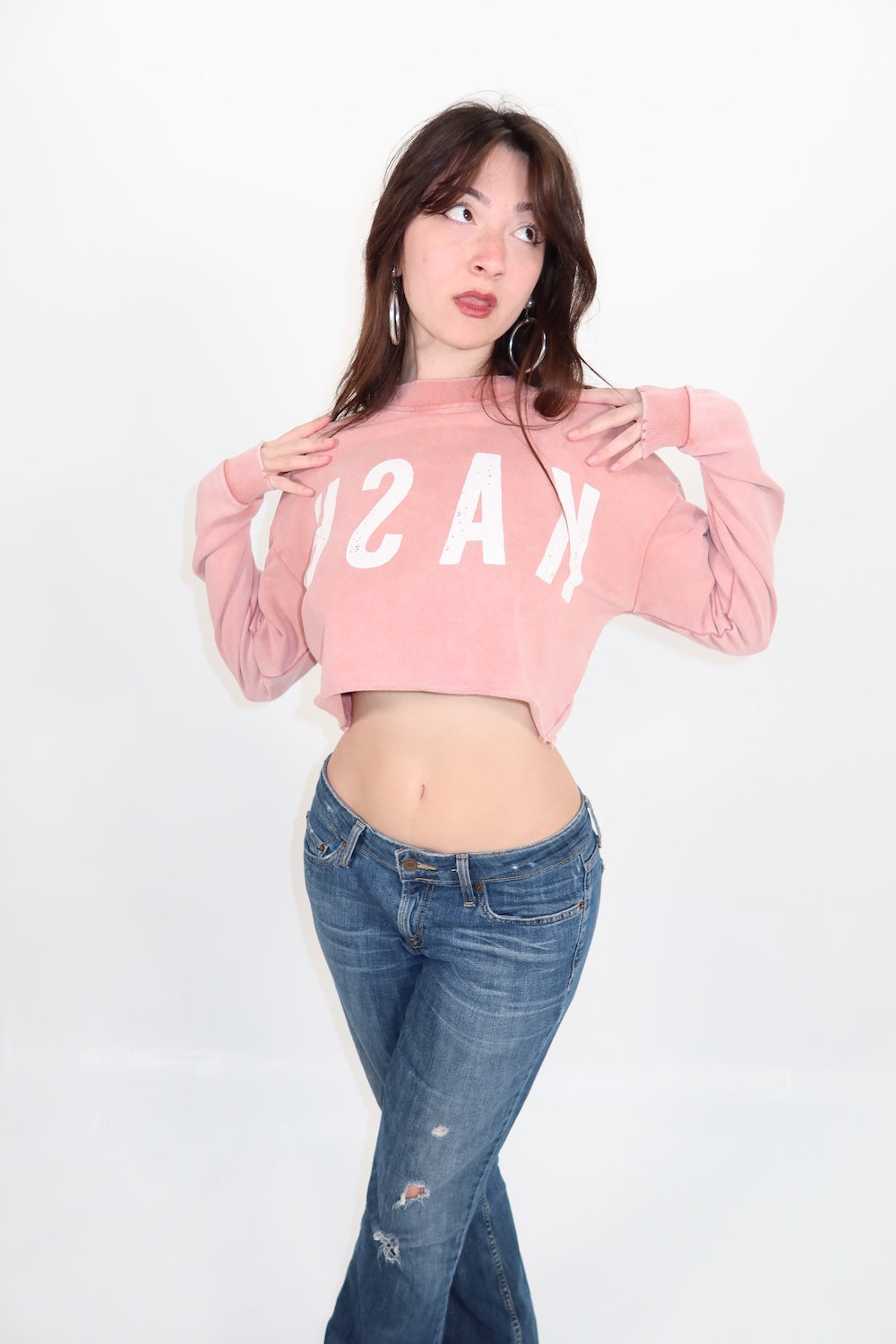 Tenet Cropped Sweatshirt Pink