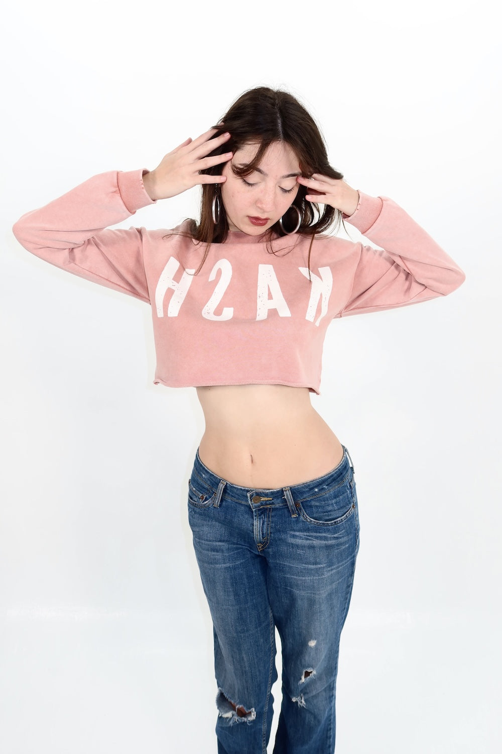 Tenet Cropped Sweatshirt Pink