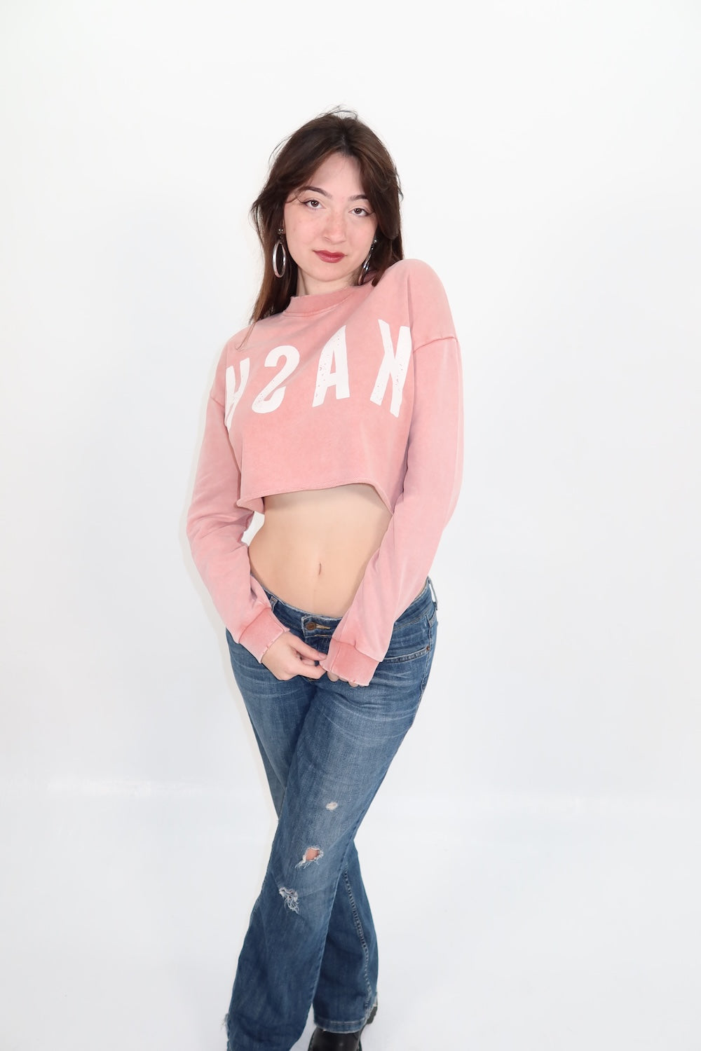 Tenet Cropped Sweatshirt Pink